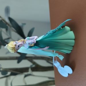 Disney Frozen Ornament Elsa in Green Dress holding Snowflake RARE